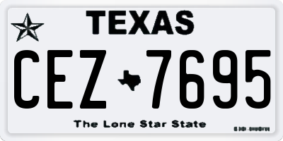 TX license plate CEZ7695
