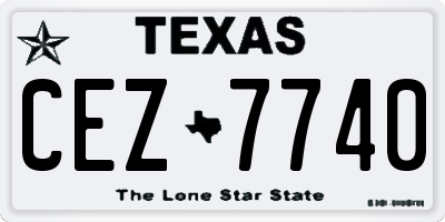 TX license plate CEZ7740
