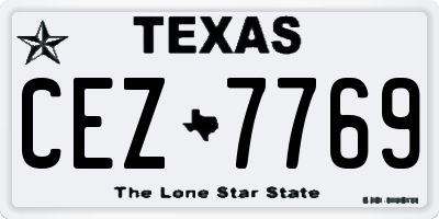 TX license plate CEZ7769
