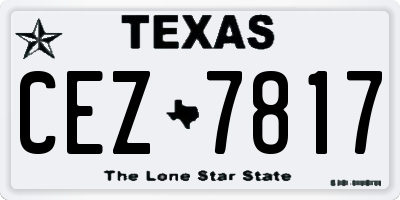 TX license plate CEZ7817