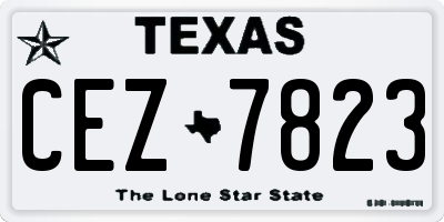 TX license plate CEZ7823