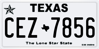 TX license plate CEZ7856