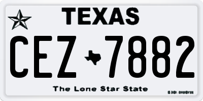 TX license plate CEZ7882