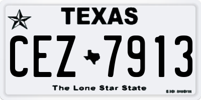 TX license plate CEZ7913