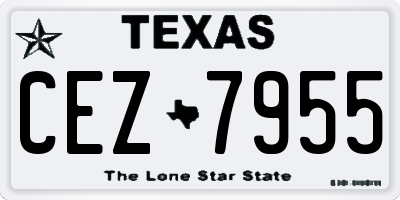 TX license plate CEZ7955