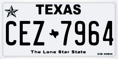 TX license plate CEZ7964