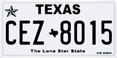 TX license plate CEZ8015