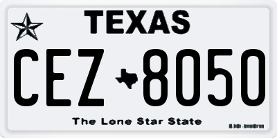 TX license plate CEZ8050