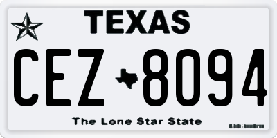 TX license plate CEZ8094