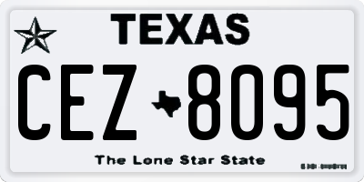 TX license plate CEZ8095