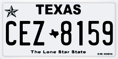 TX license plate CEZ8159