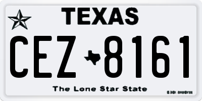 TX license plate CEZ8161