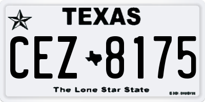 TX license plate CEZ8175