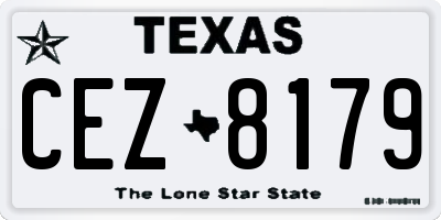 TX license plate CEZ8179
