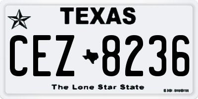 TX license plate CEZ8236