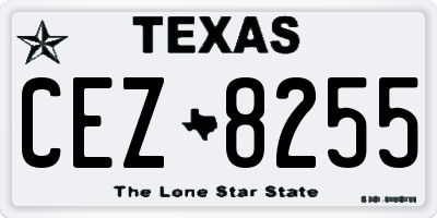 TX license plate CEZ8255