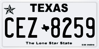 TX license plate CEZ8259