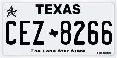 TX license plate CEZ8266