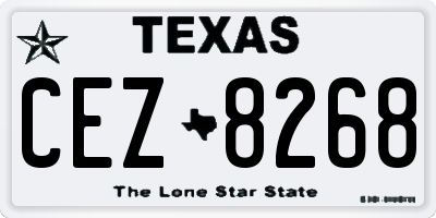 TX license plate CEZ8268