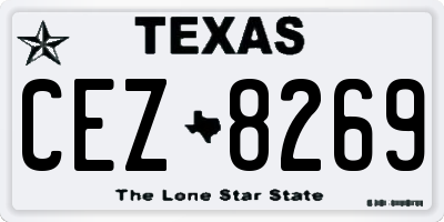 TX license plate CEZ8269