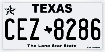 TX license plate CEZ8286