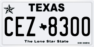 TX license plate CEZ8300