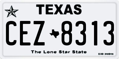 TX license plate CEZ8313