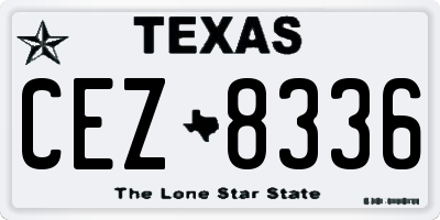 TX license plate CEZ8336