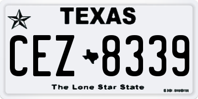 TX license plate CEZ8339