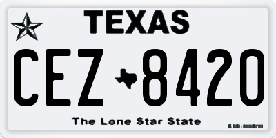 TX license plate CEZ8420