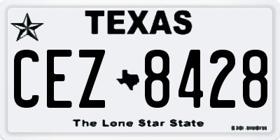 TX license plate CEZ8428