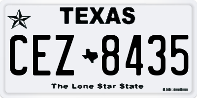 TX license plate CEZ8435