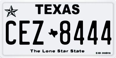 TX license plate CEZ8444