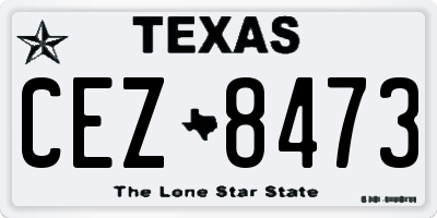 TX license plate CEZ8473
