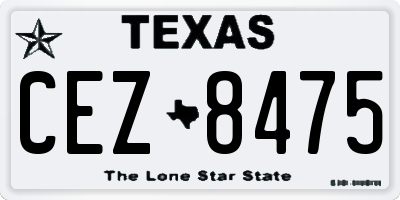 TX license plate CEZ8475
