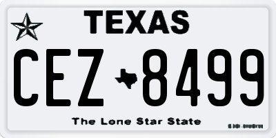 TX license plate CEZ8499