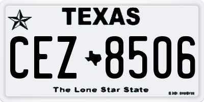 TX license plate CEZ8506