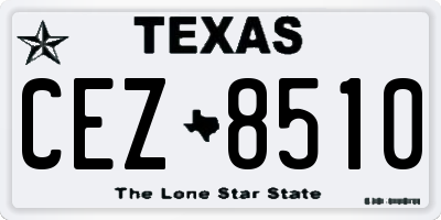 TX license plate CEZ8510