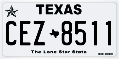 TX license plate CEZ8511