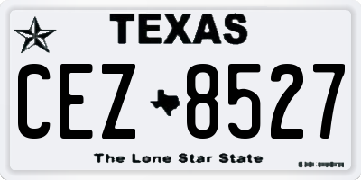 TX license plate CEZ8527