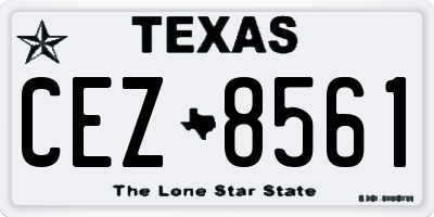 TX license plate CEZ8561