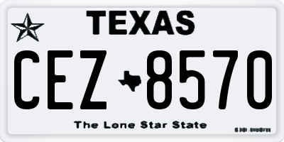 TX license plate CEZ8570