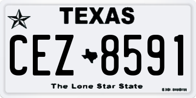 TX license plate CEZ8591