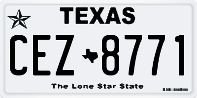 TX license plate CEZ8771