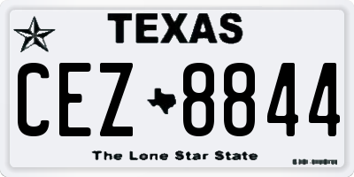 TX license plate CEZ8844