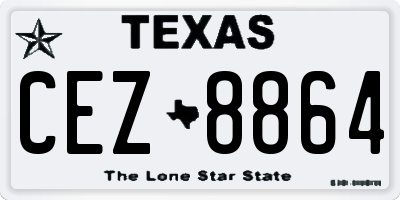 TX license plate CEZ8864