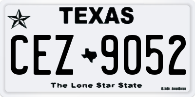 TX license plate CEZ9052