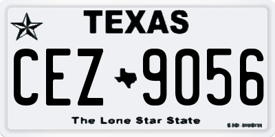 TX license plate CEZ9056