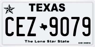 TX license plate CEZ9079