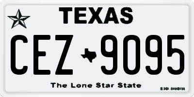 TX license plate CEZ9095